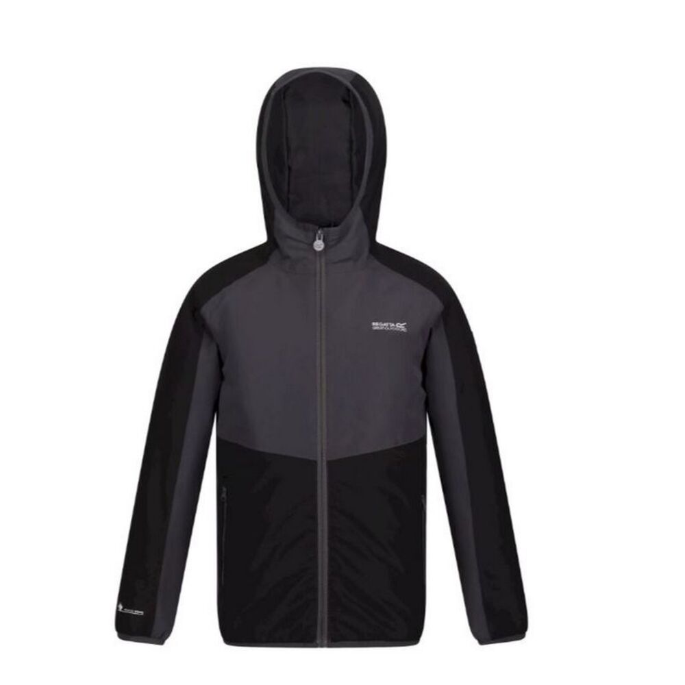 Regatta Childrens/Kids Volcanics VI Waterproof Jacket / Black/Dark Grey